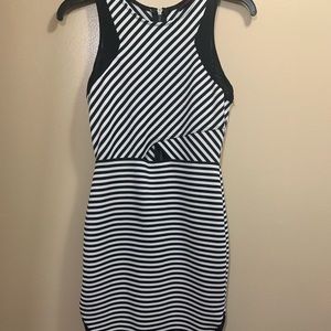 Black and White midi Dress